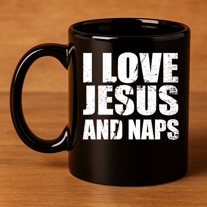 I Love Jesus And Naps 11oz C Handle Ceramic Mug