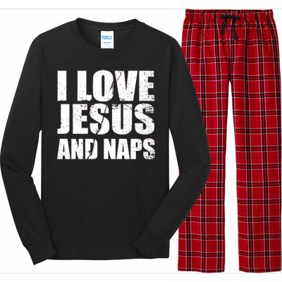 I Love Jesus And Naps Long Sleeve Pajama Set