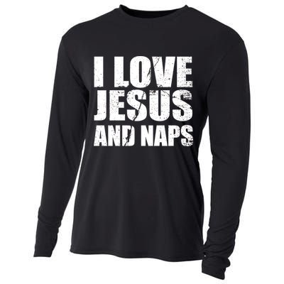 I Love Jesus And Naps Cooling Performance Long Sleeve Crew