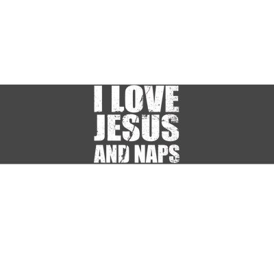 I Love Jesus And Naps Bumper Sticker