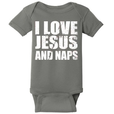 I Love Jesus And Naps Baby Bodysuit