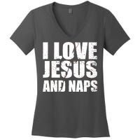 I Love Jesus And Naps Women's V-Neck T-Shirt