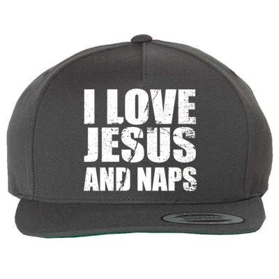 I Love Jesus And Naps Wool Snapback Cap