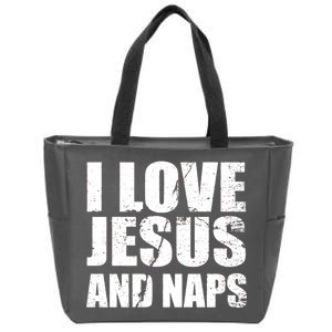 I Love Jesus And Naps Zip Tote Bag