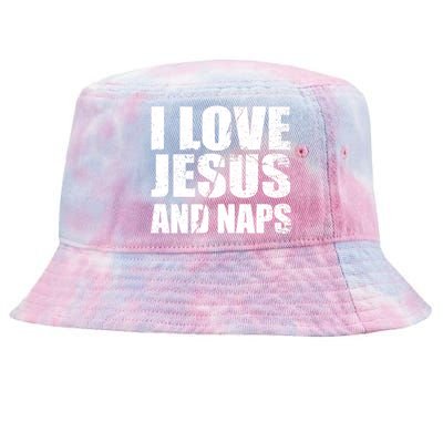 I Love Jesus And Naps Tie-Dyed Bucket Hat