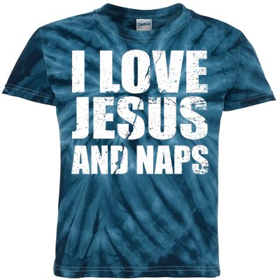 I Love Jesus And Naps Kids Tie-Dye T-Shirt