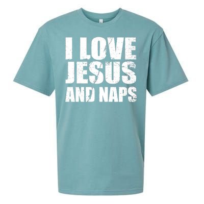 I Love Jesus And Naps Sueded Cloud Jersey T-Shirt