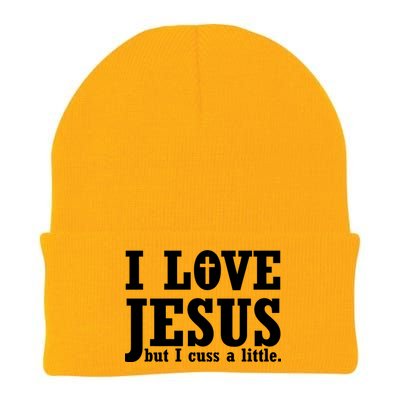 I Love Jesus But I Cuss A Little Knit Cap Winter Beanie