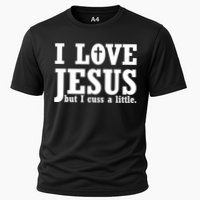 I Love Jesus But I Cuss A Little Cooling Performance Crew T-Shirt