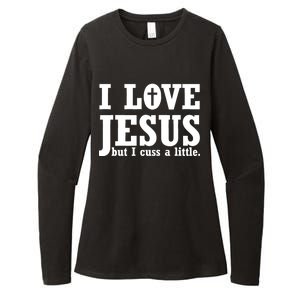 I Love Jesus But I Cuss A Little Womens CVC Long Sleeve Shirt