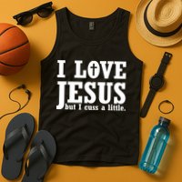 I Love Jesus But I Cuss A Little Tank Top