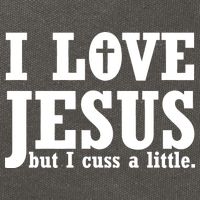 I Love Jesus But I Cuss A Little Cotton Canvas Backpack