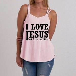 I Love Jesus But I Cuss A Little Women's Strappy Tank