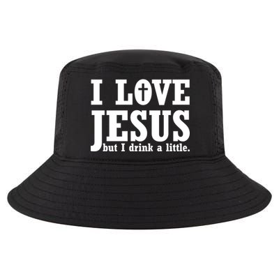 I Love Jesus But I Drink A Little Cool Comfort Performance Bucket Hat