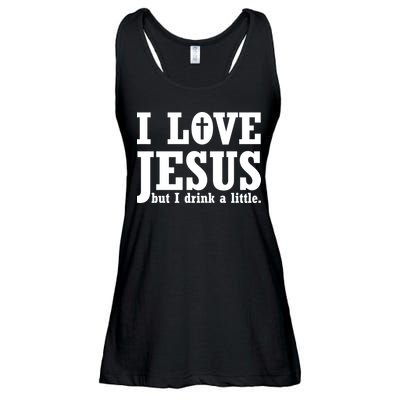 I Love Jesus But I Drink A Little Ladies Essential Flowy Tank