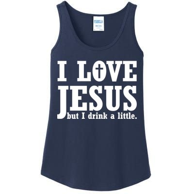 I Love Jesus But I Drink A Little Ladies Essential Tank