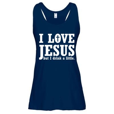 I Love Jesus But I Drink A Little Ladies Essential Flowy Tank