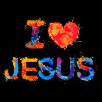 I Love Jesus Paint Splatter Cooling Performance Crew T-Shirt