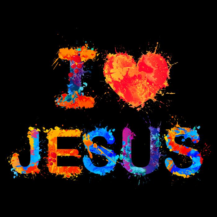 I Love Jesus Paint Splatter Cooling Performance Crew T-Shirt