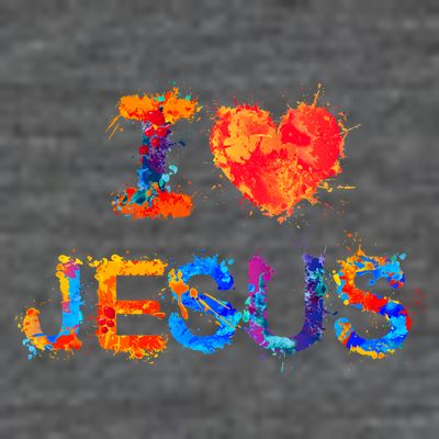 I Love Jesus Paint Splatter T-Shirt