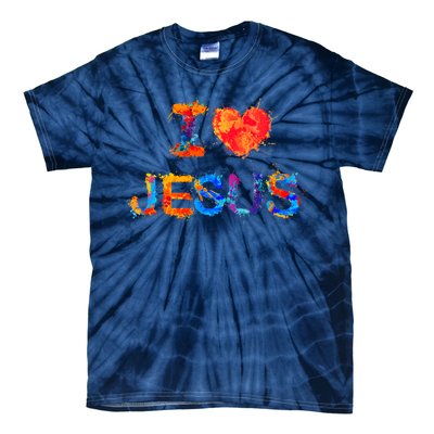 I Love Jesus Paint Splatter Tie-Dye T-Shirt