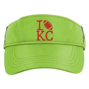 I Love Kansas City Football Fan Adult Drive Performance Visor