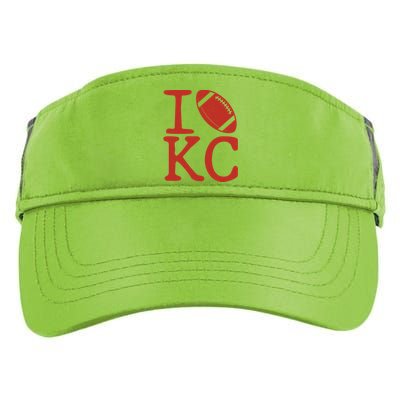 I Love Kansas City Football Fan Adult Drive Performance Visor