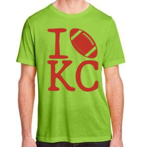 I Love Kansas City Football Fan Adult ChromaSoft Performance T-Shirt