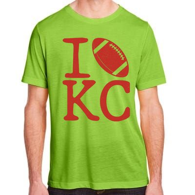 I Love Kansas City Football Fan Adult ChromaSoft Performance T-Shirt