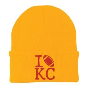 I Love Kansas City Football Fan Knit Cap Winter Beanie