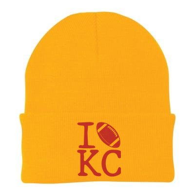 I Love Kansas City Football Fan Knit Cap Winter Beanie