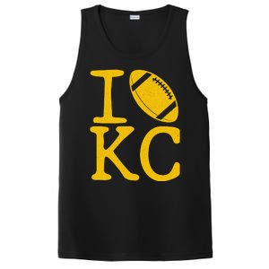 I Love Kansas City Football Fan PosiCharge Competitor Tank