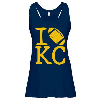 I Love Kansas City Football Fan Ladies Essential Flowy Tank