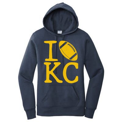 I Love Kansas City Football Fan Women's Pullover Hoodie