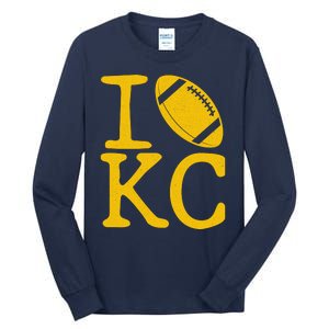 I Love Kansas City Football Fan Tall Long Sleeve T-Shirt