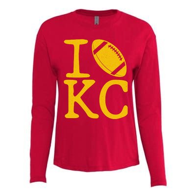 I Love Kansas City Football Fan Womens Cotton Relaxed Long Sleeve T-Shirt