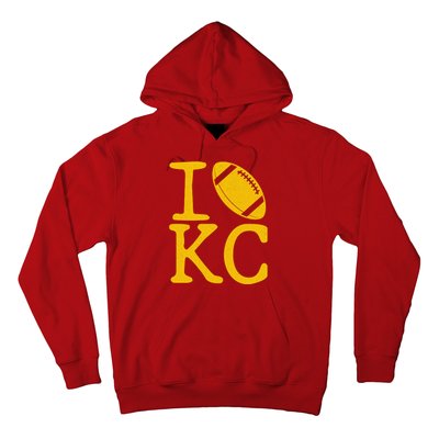 I Love Kansas City Football Fan Hoodie