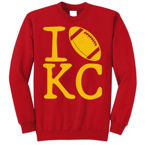 I Love Kansas City Football Fan Sweatshirt