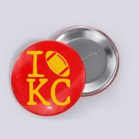 I Love Kansas City Football Fan Button