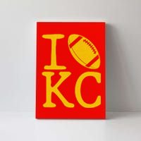 I Love Kansas City Football Fan Canvas