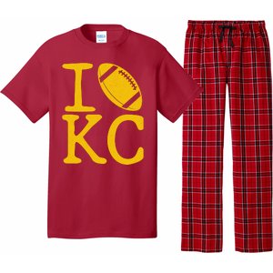 I Love Kansas City Football Fan Pajama Set