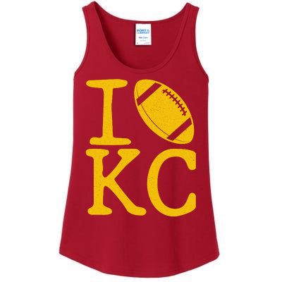 I Love Kansas City Football Fan Ladies Essential Tank