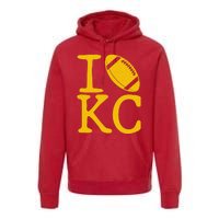 I Love Kansas City Football Fan Premium Hoodie