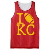 I Love Kansas City Football Fan Mesh Reversible Basketball Jersey Tank