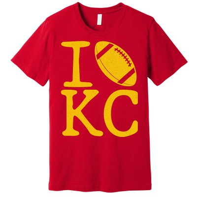 I Love Kansas City Football Fan Premium T-Shirt