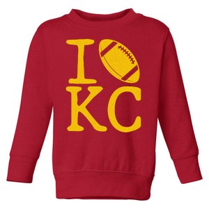 I Love Kansas City Football Fan Toddler Sweatshirt