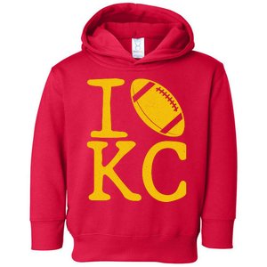 I Love Kansas City Football Fan Toddler Hoodie