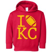 I Love Kansas City Football Fan Toddler Hoodie