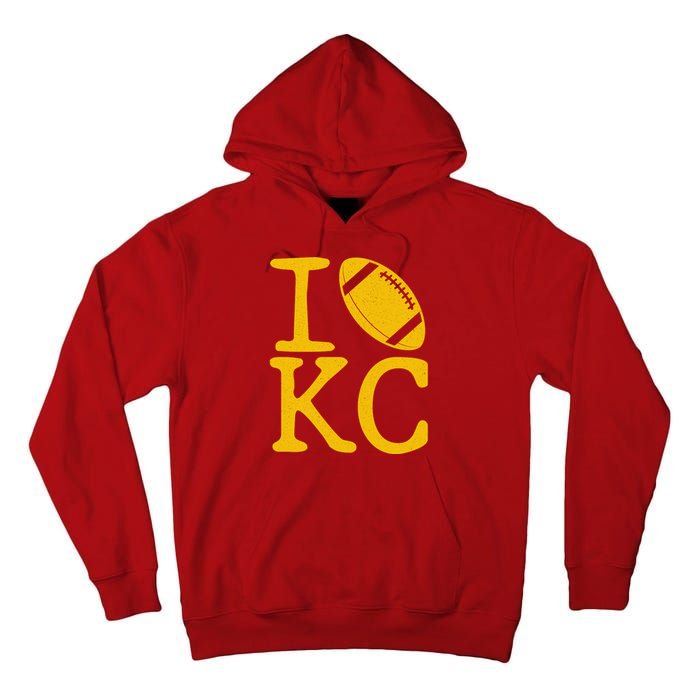 I Love Kansas City Football Fan Tall Hoodie