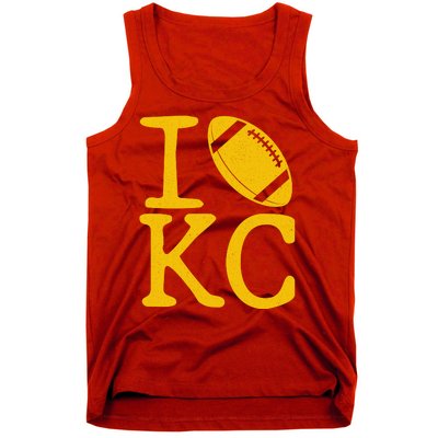 I Love Kansas City Football Fan Tank Top